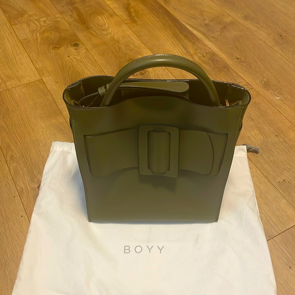 Authentic BOYy Devon 21 top Handle Buckled Leather Tote Bag